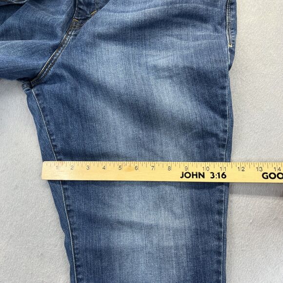 Levis 580 Jeans Womens Size 16W PLUS Blue Denim Defined Waist Straight Retro - Picture 15 of 16